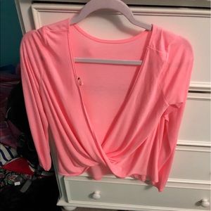 Pink workout long sleeve